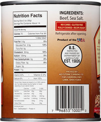 Keystone Meats All Natural Canned Beef, 28 Ounce