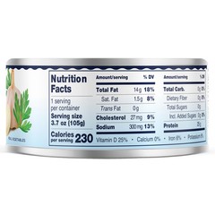 Albacore Tuna in Water, Premium Chunks with Garlic & Herbs, High-Protein, 140…