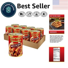 Authentic Beef Tamales 15 Oz (8-Pack) – Canned Delight with Spiced Chili Sauce