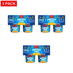 Cheese Club Express Mac and Cheese Cups, 4 count – Pack of 3