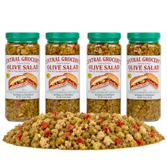 Central Grocery Olive Salad 16 oz Pack of 4, Authentic New Orleans Italian Ol…