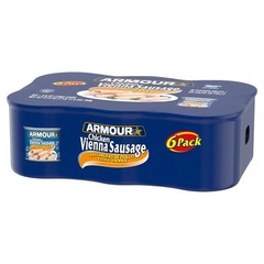 (2 pack) Armour Chicken Vienna Sausage, 4.6 oz Can, 6 Count Can