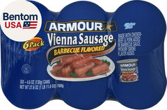 Star Vienna Sausage, Barbecue Flavored, Canned Sausage, 4.6 Oz (Pack of 6)
