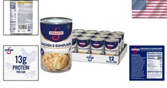 Swanson Canned Chicken & Dumplings, 10.5 Oz, Case of 12 – Comfort in Every Can