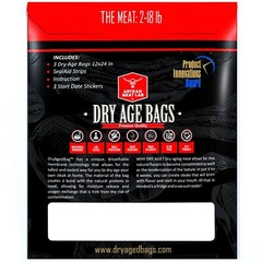 Dry Aging Bags 3pcs KIT for Meat aging Easy&Safe 2-18lb (1-8kg) 12x24in 30x60cm