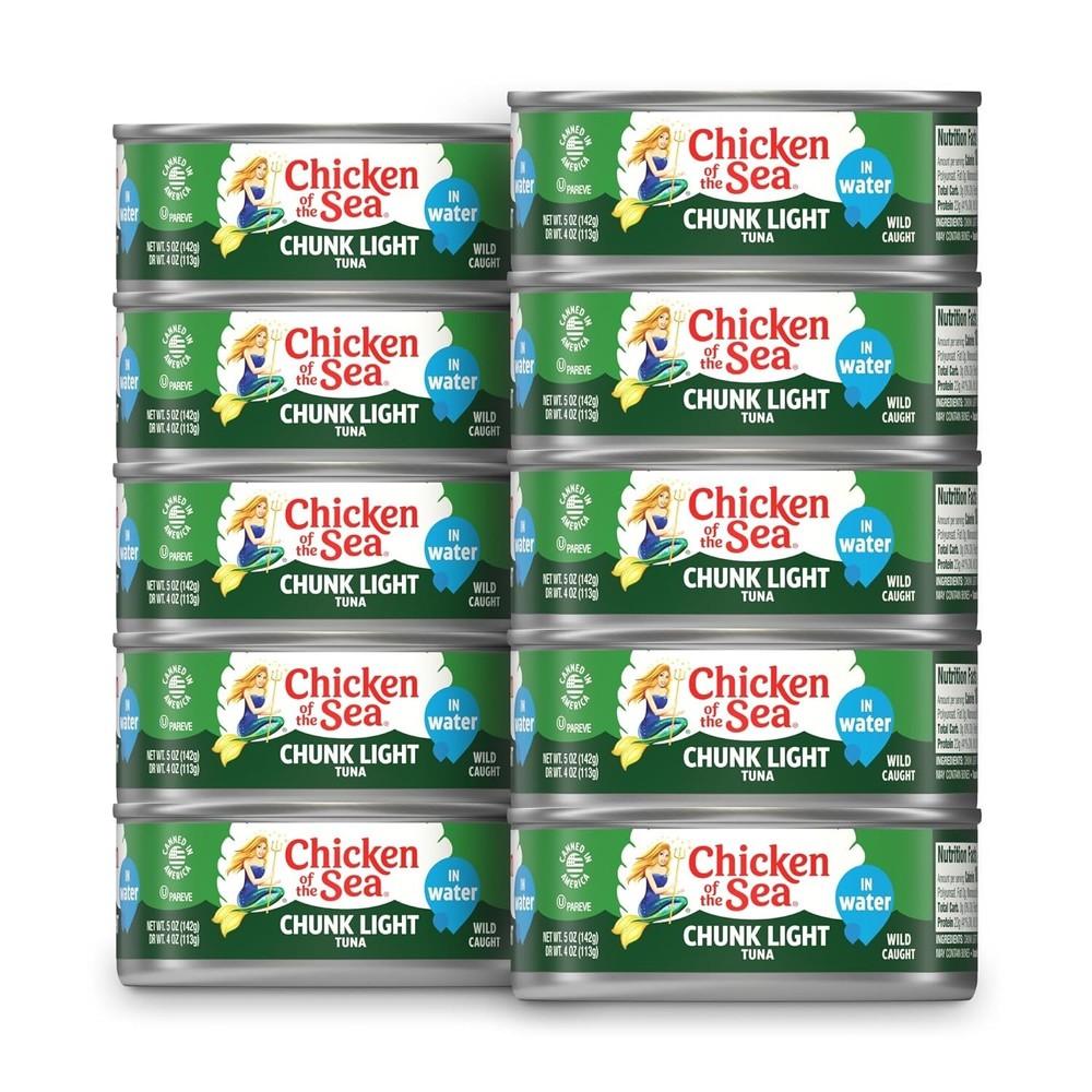 Chicken of the Sea Chunk Light Tuna in Water 5 oz. Can Pack of 10
