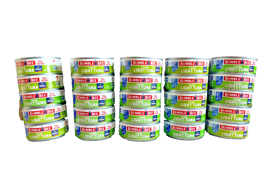 Bumble Bee Chunk Light Tuna In Water 5 oz Cans (Pack of 25) – Wild Caught