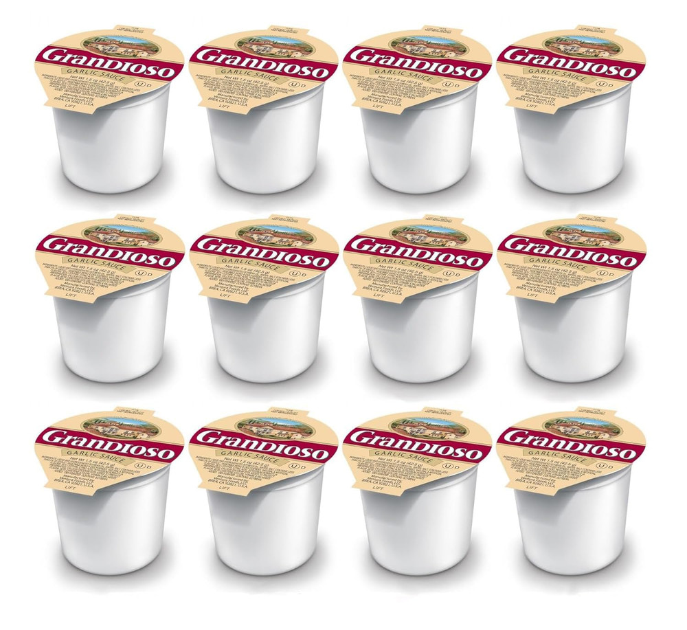Grandioso Garlic Dipping Sauce 1.5 Oz Dipping Cup | Pizza Garlic Sauce Dip | Glu