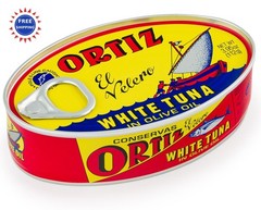 Tuna in Olive Oil 3.95 Ounce Pack Ortiz White Fresh Tender Slices Spanish Wild