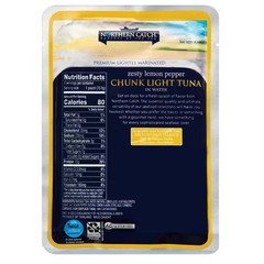 Northern Catch Zesty Lemon Pepper Tuna in Water Pouch, 2.5 oz – Pack of 5