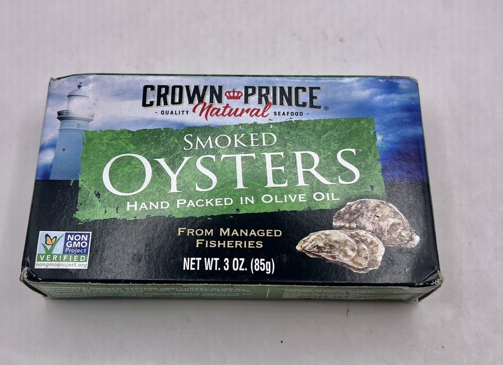 Crown Prince Natural Smoked Oysters in Pure Olive Oil, 3-Ounce Cans 2 Cans