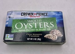 Crown Prince Natural Smoked Oysters in Pure Olive Oil, 3-Ounce Cans 2 Cans