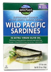 Wild Planet Sardines in Extra Virgin Olive Oil 4.4 Ounce Cans, 24 Packs EXP 4/30