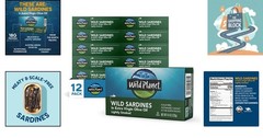 Wild Planet Sardines in EVOO, Lightly Smoked, 4.4 oz, Pack of 12