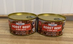 2 Cans of Butterfield Farms Roast Beef in Beef Broth, 12 oz Each Can