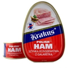 KRAKUS Polish Premium Canned Ham Preserved Meat 455 g / 1 Lb