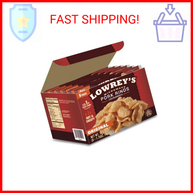 Lowrey’s Bacon Curls Microwave Pork Rinds (Chicharrones), Original, 1.75 Ounce (