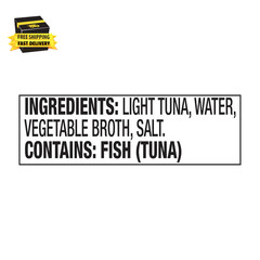 Chunk Light Tuna in Water (5 Oz – 8 Pack) Wild Caught Canned Tuna, 20G Protein p