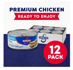 Swanson White Premium Chunk Canned Chicken Breast 🥪 9.75 oz (Pack of 12)