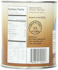 6 Pack Keystone Meat All Natural Canned Chicken, 28 Ounce Long Term Storage Food