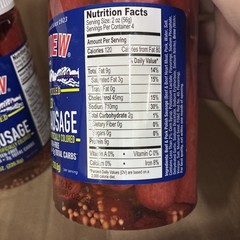 Bay View Smoked Pickled Mild Polish Sausage Beef Pork Gluten Free, 8 oz (2 Jars)