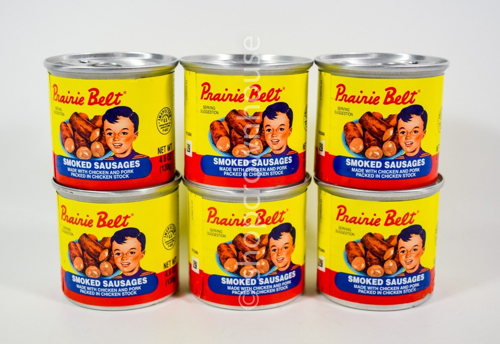 6 Prairie Belt Smoked Sausage 4.6 ounce can 07/09/2027 DENTED