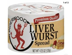 Underwood Premium Quality Liver Wurst Spread 4.25 oz ( Pack of 6 )