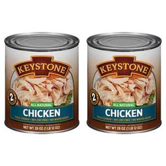 (4 Cans) Keystone All Natural Chicken 28 oz No Preservative Fully Cooked Food