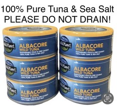 6 Wild Planet ALBACORE WILD TUNA +Sea Salt Sustainably Pole & Line Caught BB2025