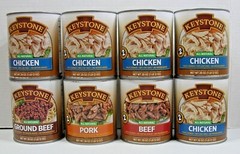 (8 Cans) Keystone ALL NATURAL (5) Chicken (1) Ground Beef (1) Pork (1) Beef 28oz