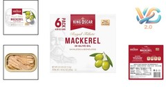 Wild Caught Mackerel in Olive Oil Skinless Boneless Pack of 6 4.05oz