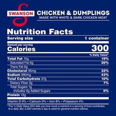 Swanson Canned Chicken and Dumplings With White and Dark Chicken Meat, 10.5 O…