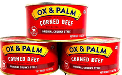 OX & Palm Corned Beef with Juices Original Chunky Style 11.5 oz (Pack of 3)