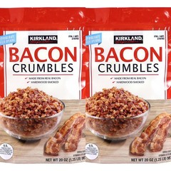 2 Packs Kirkland Signature Bacon Crumbles 20 oz Each Pack