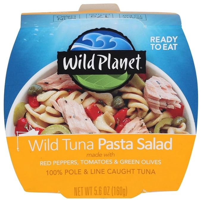 Wild Planet Ready-To-Eat Wild Tuna Pasta Salad With Organic Red Peppers 5.6oz