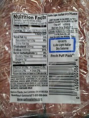 2 Pack’s GALLO ITALIAN DRY SALAME LITE Almost 2 Pound FREE Shipping!