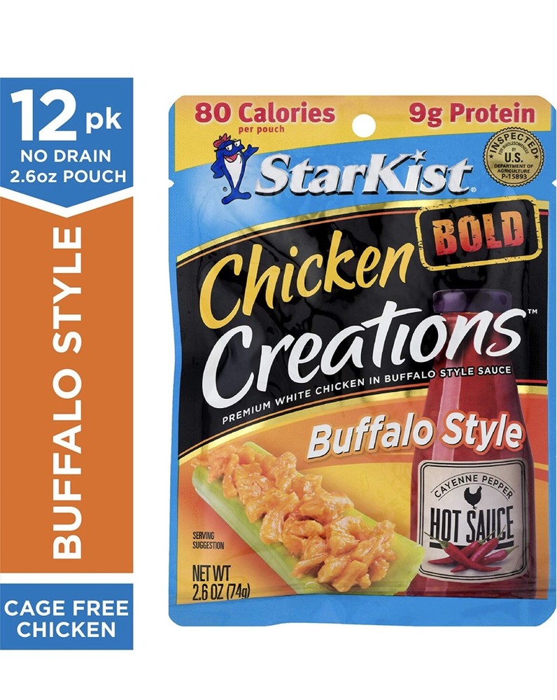 StarKist Chicken Creations BOLD Buffalo Style, 2.6 oz Pouch (Pack of 12)