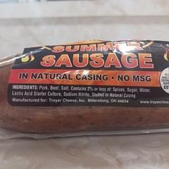 Summer Sausage Pit Smoked from Amish Country Slice and Enjoy Pack of 2