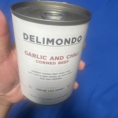 Delimondo- Garlic and Chili- Corned Beef- 380g (Large Can) – Expires May 2029