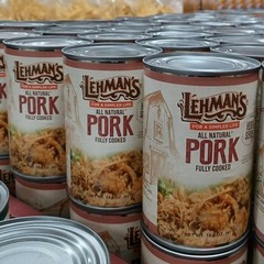 Lehman’s All Natural Canned Meat, USA Made Ready to Eat 14.5 oz Case of 24, Pork