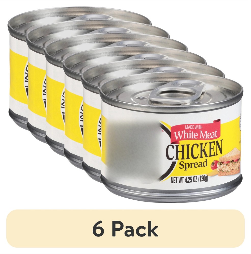 (6 pack) White Meat Chicken Spread, 4.25 oz Can