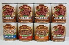 (8 Cans) Keystone ALL NATURAL (5) Ground Beef (1) Chicken (1) Beef (1) Pork 28oz