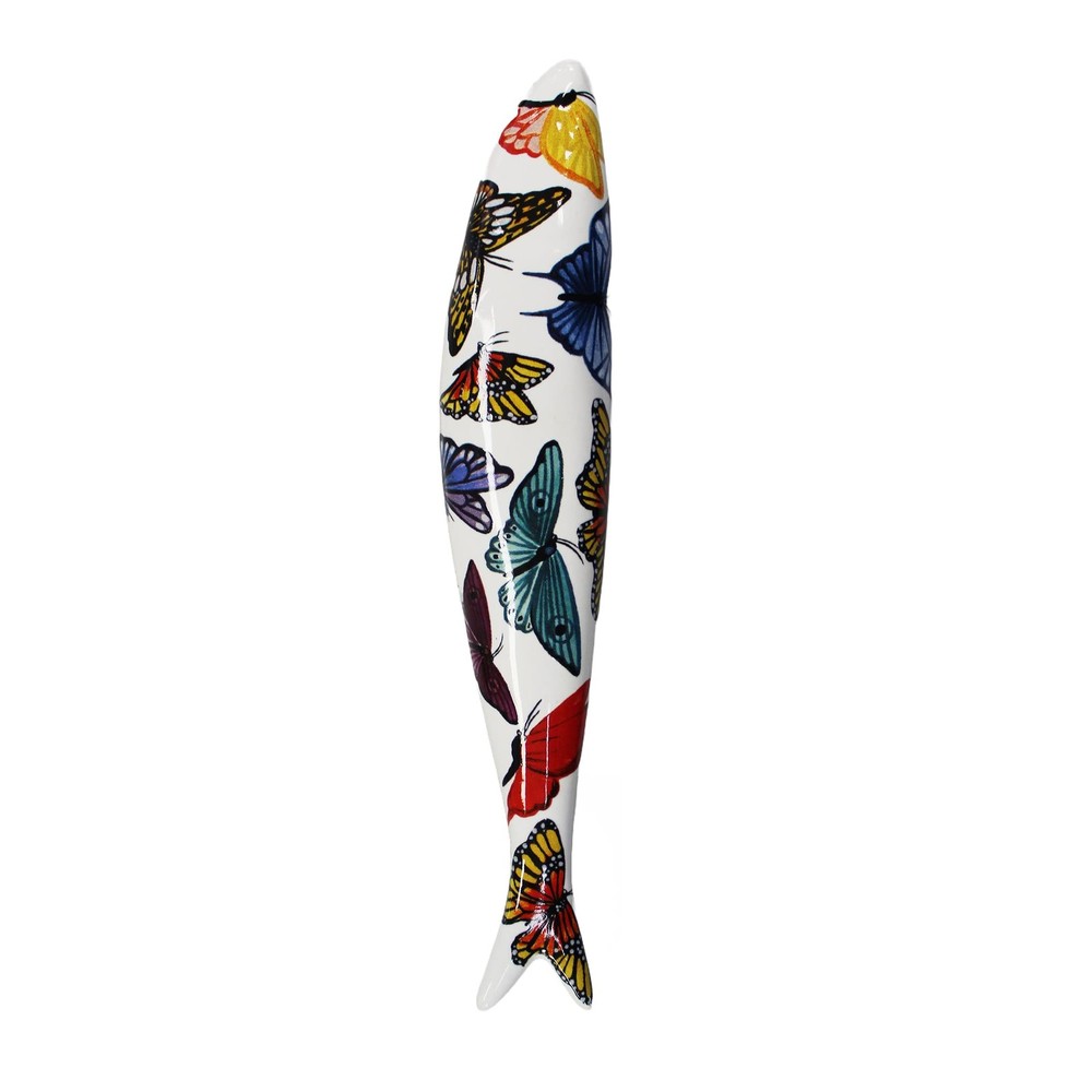 Bordallo Pinheiro + Sardine + Spring by Mercedes Bellido Piñol + H 1″ W 7″ L …
