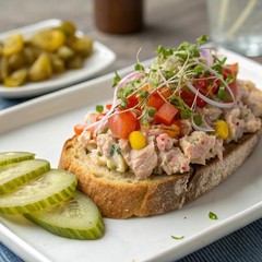Lunch-To-Go Mix Your Own Tuna Salad, Chunk Light Tuna Pouch, 4.5 Ounce Kit, 1…