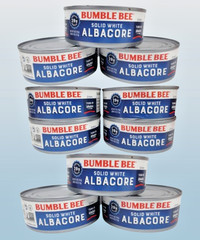 BUMBLE BEE SOLID WHITE ALBACORE TUNA IN WATER 5 OZ NWOB EXP: 2028 10PCS
