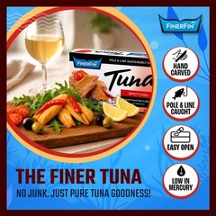 FinerFin Yellowfin Tuna Fillets in Organic Olive Oil | 4.4 Ounce (Pack of 12)