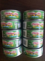 10 CHICKEN OF THE SEA BEST TUNA CHUNK LIGHT TUNA IN WATER NET WT 5 OZ EA 02/2026
