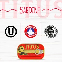 Titus Canned Sardines in Soybean Oil – Pack of 12 | Premium Quality Sardines,…