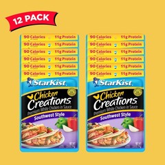 Chicken Creations Southwest Style Pouch (2.6 oz – 12 Pack) Fully Cooked White…