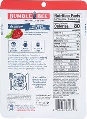 Sun-Dried Tomato Basil Seasoned Tuna 2.5 oz Pouches Pack 12 Wild Caught 15g